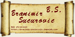 Branimir Šućurović vizit kartica
